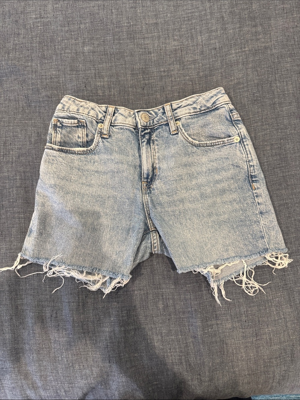 GAP Light Blue Distressed Denim Cutoff Shorts